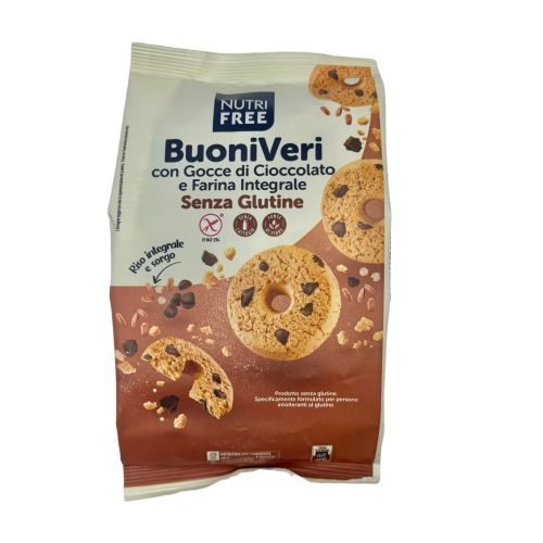 Buoni Veri Cioccolato keksz - teljes kiőrlésű liszttel,csokicseppel 250g Nutrifree