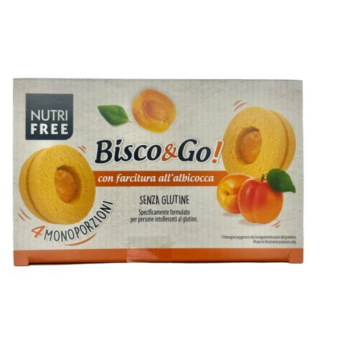 Bisco&Go kajszibarack lekvárral töltött linzer (4*40g) Nutrifree