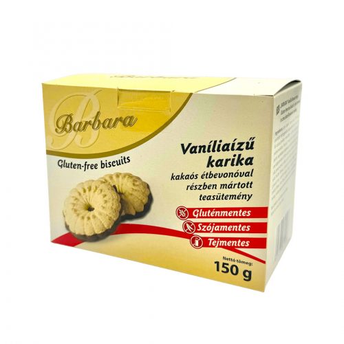 Vaníliás karika étbevonó talppal 150g Barbara