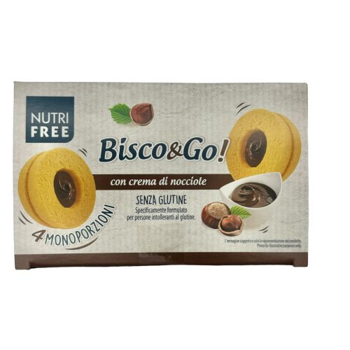 Bisco&Go mogyorókrémmel töltött linzer (4*40g) Nutrifree