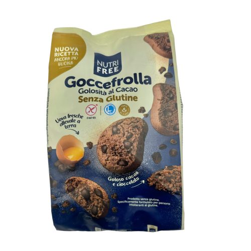 Goccefrolla al cacao - csokis keksz csoki cseppel 300g Nutrifree