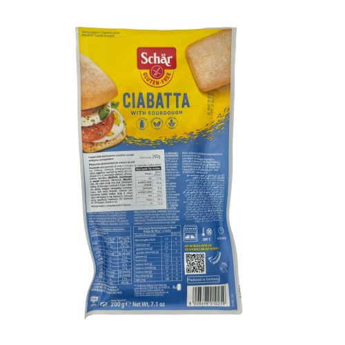 Ciabatta zsemle (4db) 200g Schar