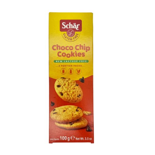 Choco Chip Cookies omlós keksz csokoládé darabokkal 100g Schar